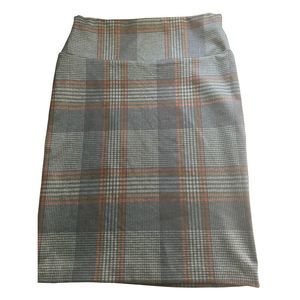NWOT Ashley  Blue Plaid Pencil‎ Skirt Petite Small